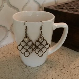 Arabesque Style Copper Earrings